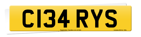 Registration number C134 RYS